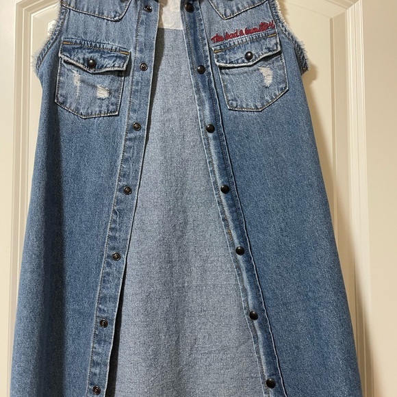 Hudson Girls Jean dress, size Medium. - Picture 4 of 4